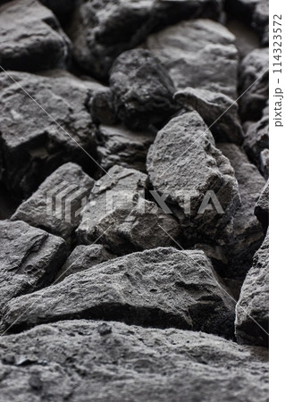 Black coal for fossil energy background 114323572