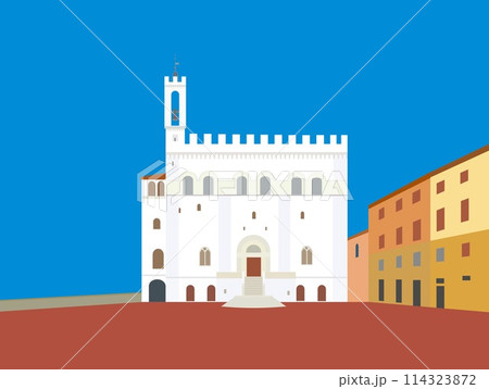 グッビオ　gubbio　コンソリ館　palazzo dei consoli　ウンブリア　イタリア 114323872