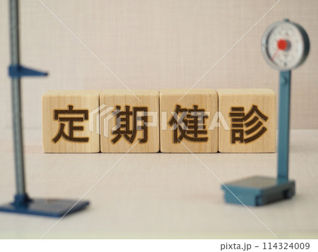 「定期健診」文字ブロック 「定期健診」文字ブロック 114324009