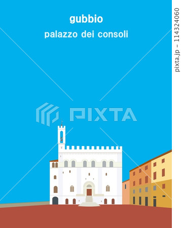 グッビオ　gubbio　コンソリ館　palazzo dei consoli　ウンブリア　イタリア 114324060