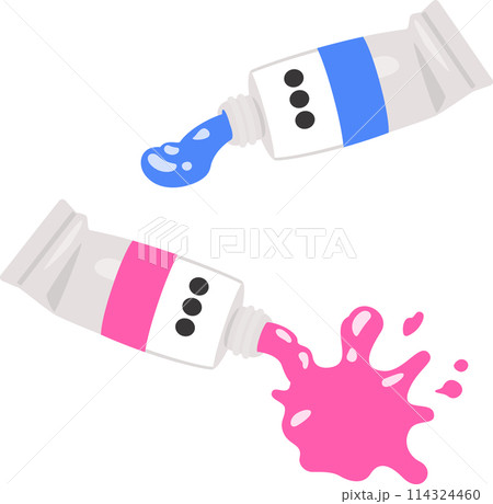 チューブから絞り出した絵具 114324460