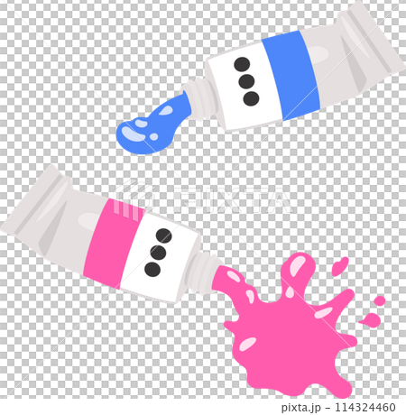 チューブから絞り出した絵具 114324460