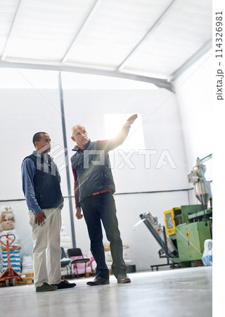 Factory, management and warehouse inspection for shipping as distribution professional for storage. Business people, communication and diversity on site and quality assurance for industrial plant Factory, management and warehouse inspection for shipping as distribution professional for storage. Business people, communication and diversity on site and quality assurance for industrial plant 114326981