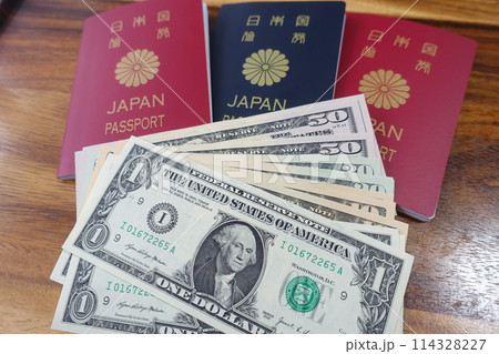 日本国旅券とドル　日本国パスポートとドル　 114328227