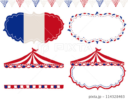 マルシェ トリコロール イベント広告イラスト マルシェ トリコロール イベント広告イラスト 114328463