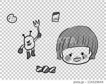 歯医者さんに行く子どもイラスト 114329644