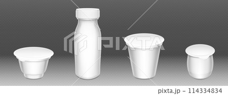Yogurt cups and bottle set 114334834