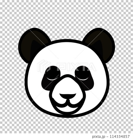 Panda face illustration 114334857