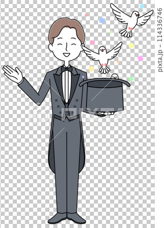 男性魔術師的插圖 114336746