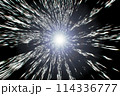 宇宙空間のワープをイメージした背景素材（ワームホール ・ブラックホールのイメージ） 114336777