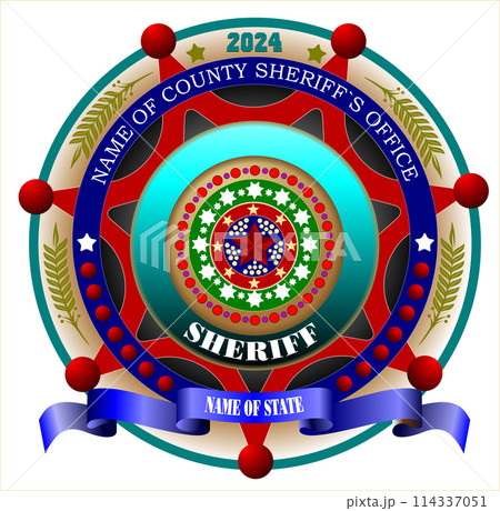 Sheriff's badge on a white background 114337051