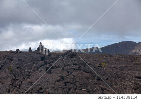 Piles of scorias in the Enclos Fouque in Reunion Island Piles of scorias in the Enclos Fouque in Reunion Island 114338114