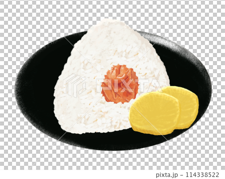 おにぎり（梅干し）たくあん付き 114338522