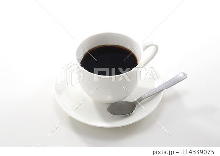 ホットコーヒー 白バック 114339075