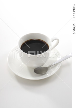 ホットコーヒー 白バック 114339087