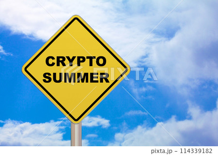 Crypto summer - Crossing sign Crypto summer - Crossing sign 114339182