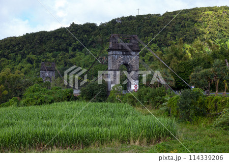 Eastern River Suspension Bridge in Reunion Island Eastern River Suspension Bridge in Reunion Island 114339206