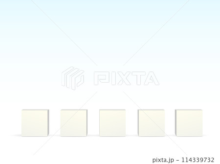 5つ並んだ木片イメージ背景 5つ並んだ木片イメージ背景 114339732