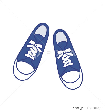 シンプルでポップな衣類のイラスト　スニーカー 114340232