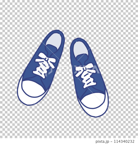 シンプルでポップな衣類のイラスト　スニーカー 114340232
