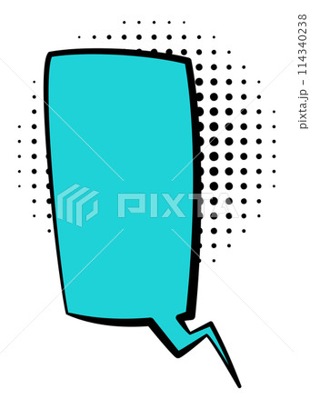 Comic style speech bubble. Speech balloon or element. Funny vector design element. Vector cartoon illustration isolated on white background 114340238