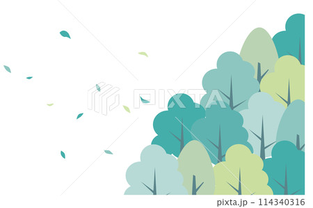 緑の綺麗な自然豊かな背景イラスト 緑の綺麗な自然豊かな背景イラスト 114340316