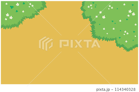 緑の綺麗な自然豊かな背景イラスト 114340328