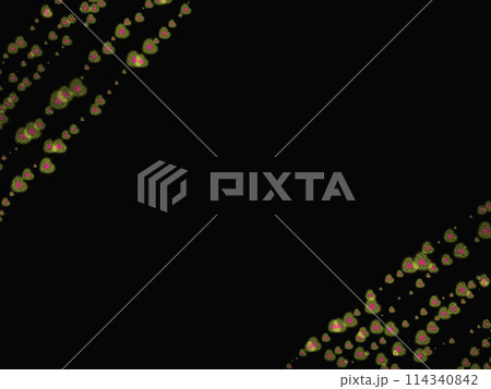 Black background with pink and green heart across wallpaper free space Black background with pink and green heart across wallpaper free space 114340842