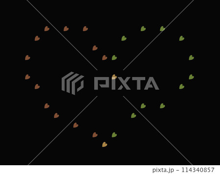 Black background with orange and green heart with open space wallpaper  114340857