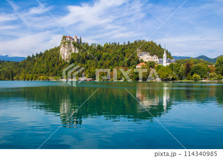 view of Bled lake view of Bled lake 114340985