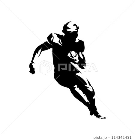 American football quarterback, front view...のイラスト素材 [114341451] - PIXTA
