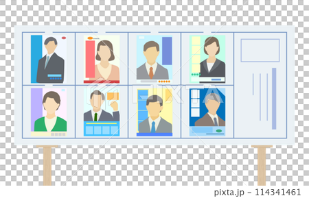 選舉海報佈告欄插圖 114341461