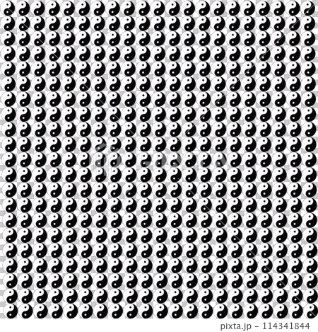 Yin and Yang motif wallpaper illustration 114341844