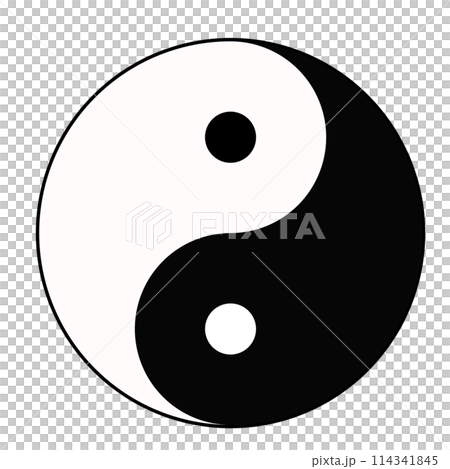 Illustration of the Yin Yang symbol Illustration of the Yin Yang symbol 114341845
