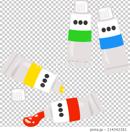 Paint tube illustration set 114342381