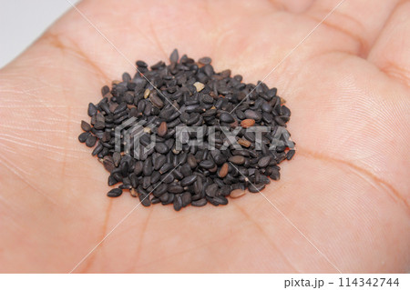 A picture of sesame seeds with selective focus A picture of sesame seeds with selective focus 114342744