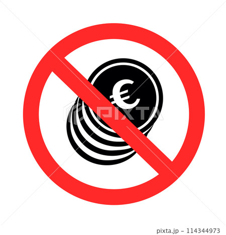 no money currency pay sign symbol icon 114344973