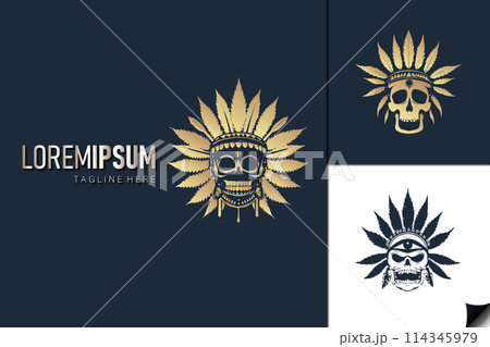 skull of cannabis 114345979