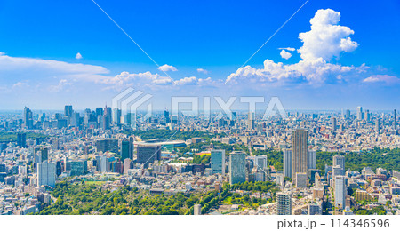 六本木から見た東京の街並み 新宿〜池袋方面 114346596