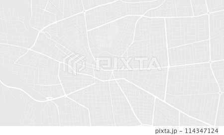 Background Irbid map, Jordan, white and light grey city poster. Vector map with roads and water. Background Irbid map, Jordan, white and light grey city poster. Vector map with roads and water. 114347124
