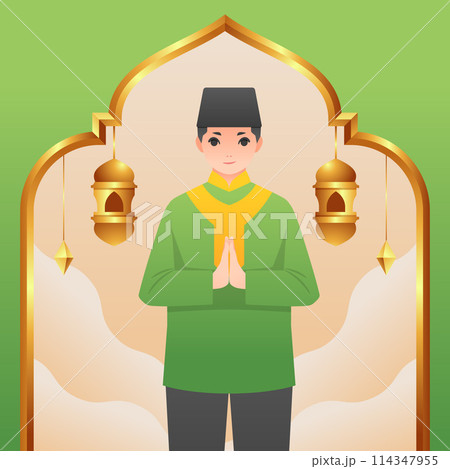 Eid al-fitr illustration in realistic style 114347955