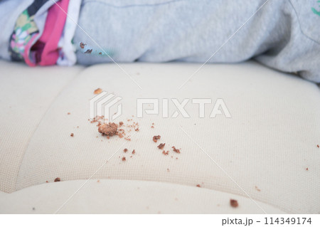 dirty stain or dust on a sofa dirty stain or dust on a sofa 114349174