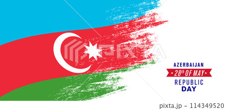Azerbaijan happy republic day greeting card, banner vector illustration 114349520