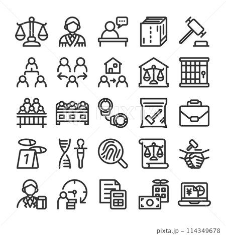 司法書士 税理士 社労士などの士業 アイコン セット 司法書士 税理士 社労士などの士業 アイコン セット 114349678