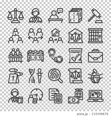司法書士 税理士 社労士などの士業 アイコン セット 司法書士 税理士 社労士などの士業 アイコン セット 114349678