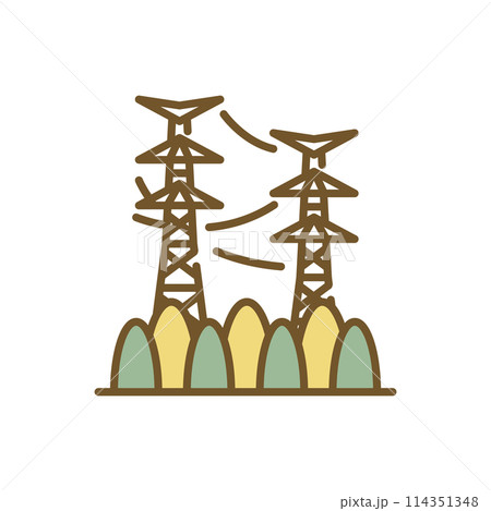 送電線　高圧電線 114351348