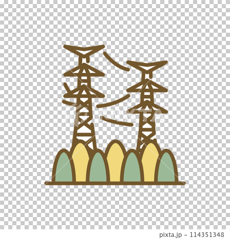 送電線　高圧電線 114351348