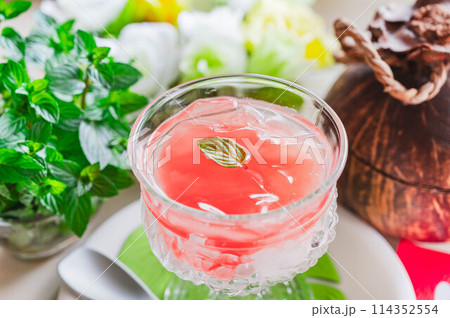 スイカジュレとミルクプリン スイカジュレとミルクプリン 114352554