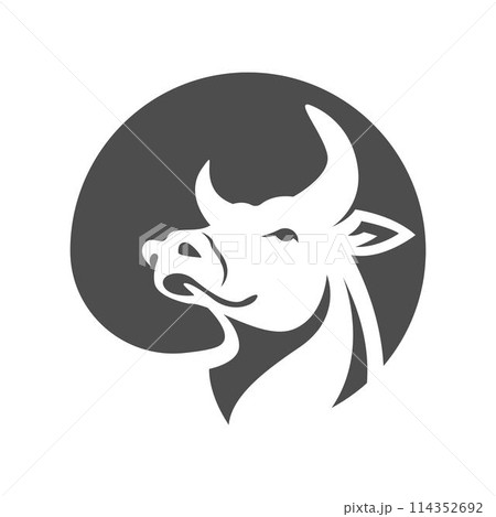 Bull icon logo design Bull icon logo design 114352692