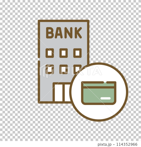 銀行と通帳 114352966